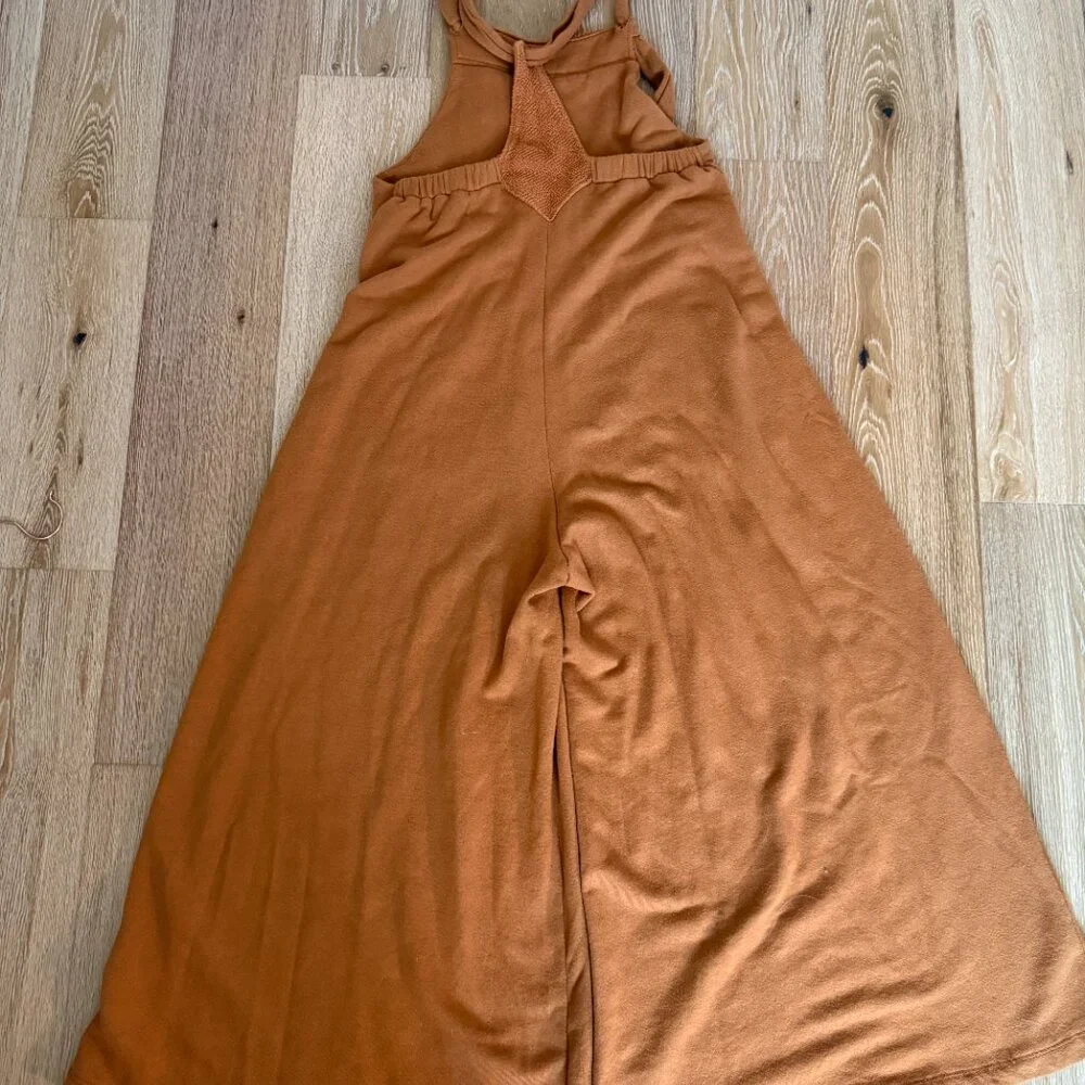 Bucket List - Burnt Orange/Rust Wide Leg Jumpsuit - Size S - Picture 3 of 9